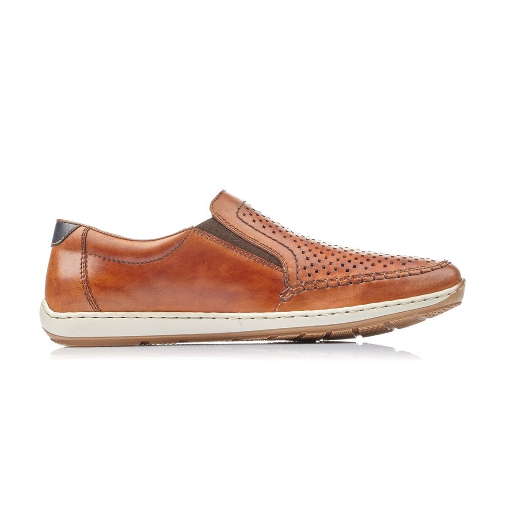 Men's Rieker 08868-24 Slip On Shoes Brown | USA-460042