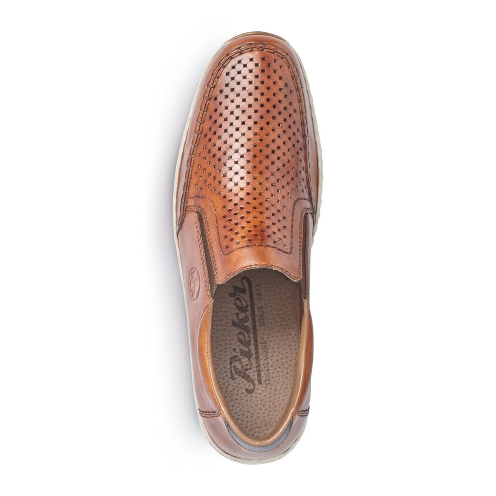 Men's Rieker 08868-24 Slip On Shoes Brown | USA-460042