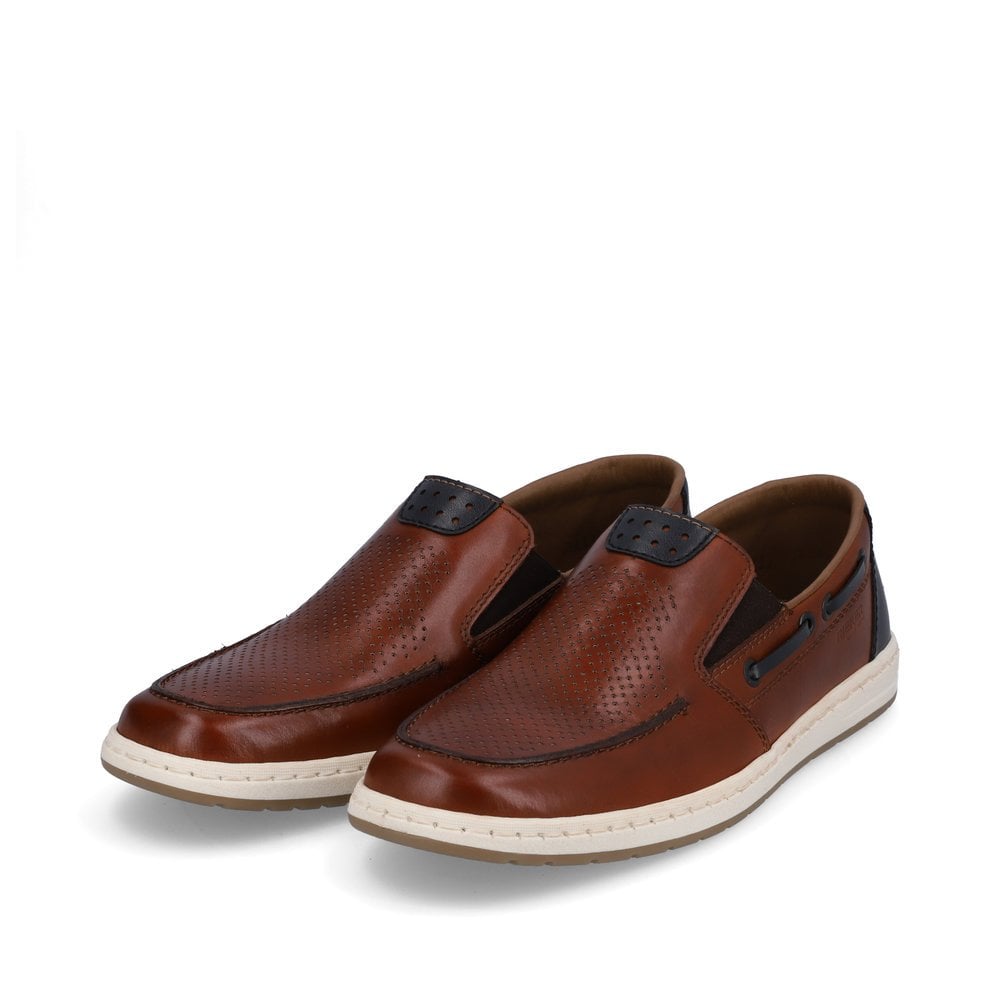 Men's Rieker 18266-24 Slip On Shoes Brown | USA-396864