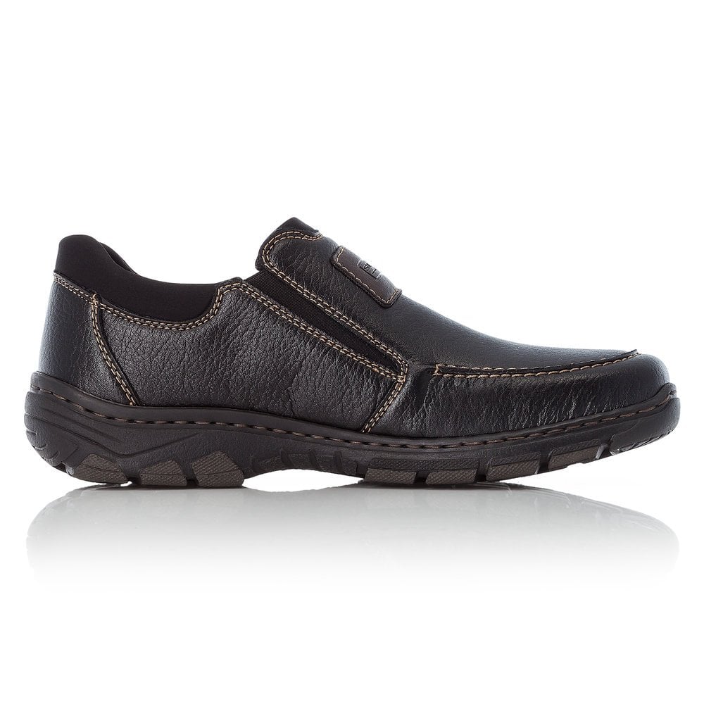 Men's Rieker 19961-03 Slip On Shoes Black | USA-570678