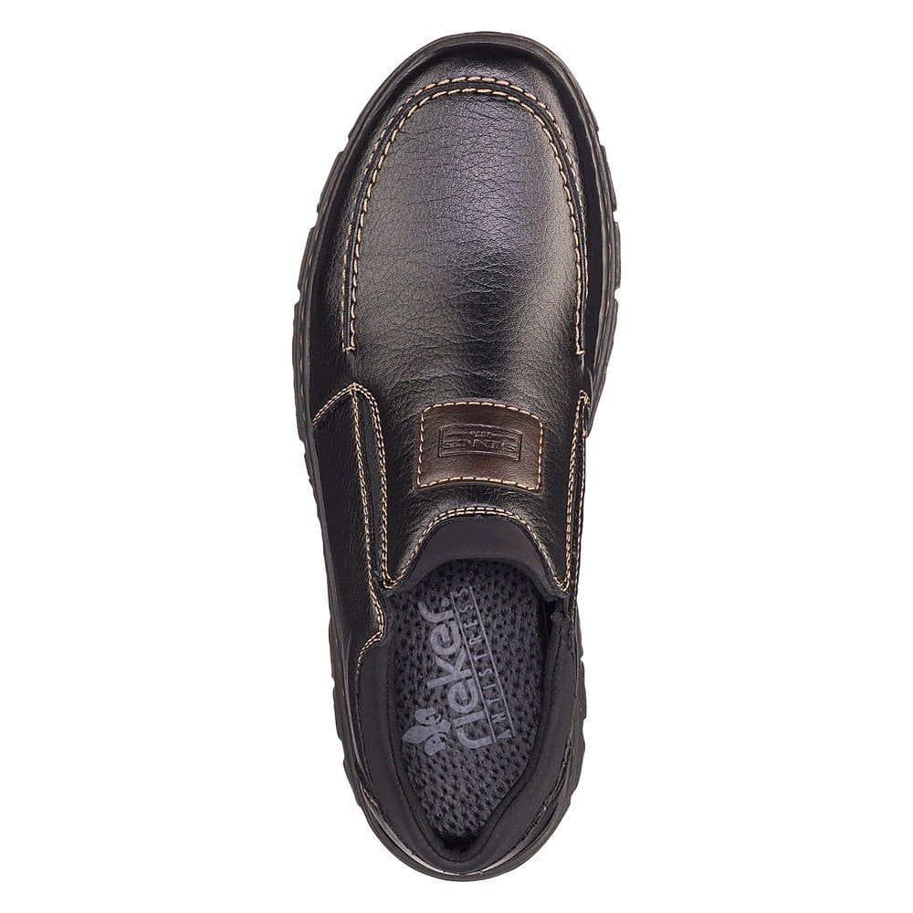 Men's Rieker 19961-03 Slip On Shoes Black | USA-570678