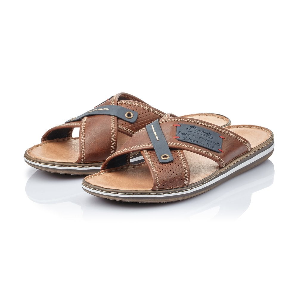 Men's Rieker 21061-25 Slippers Brown | USA-518059