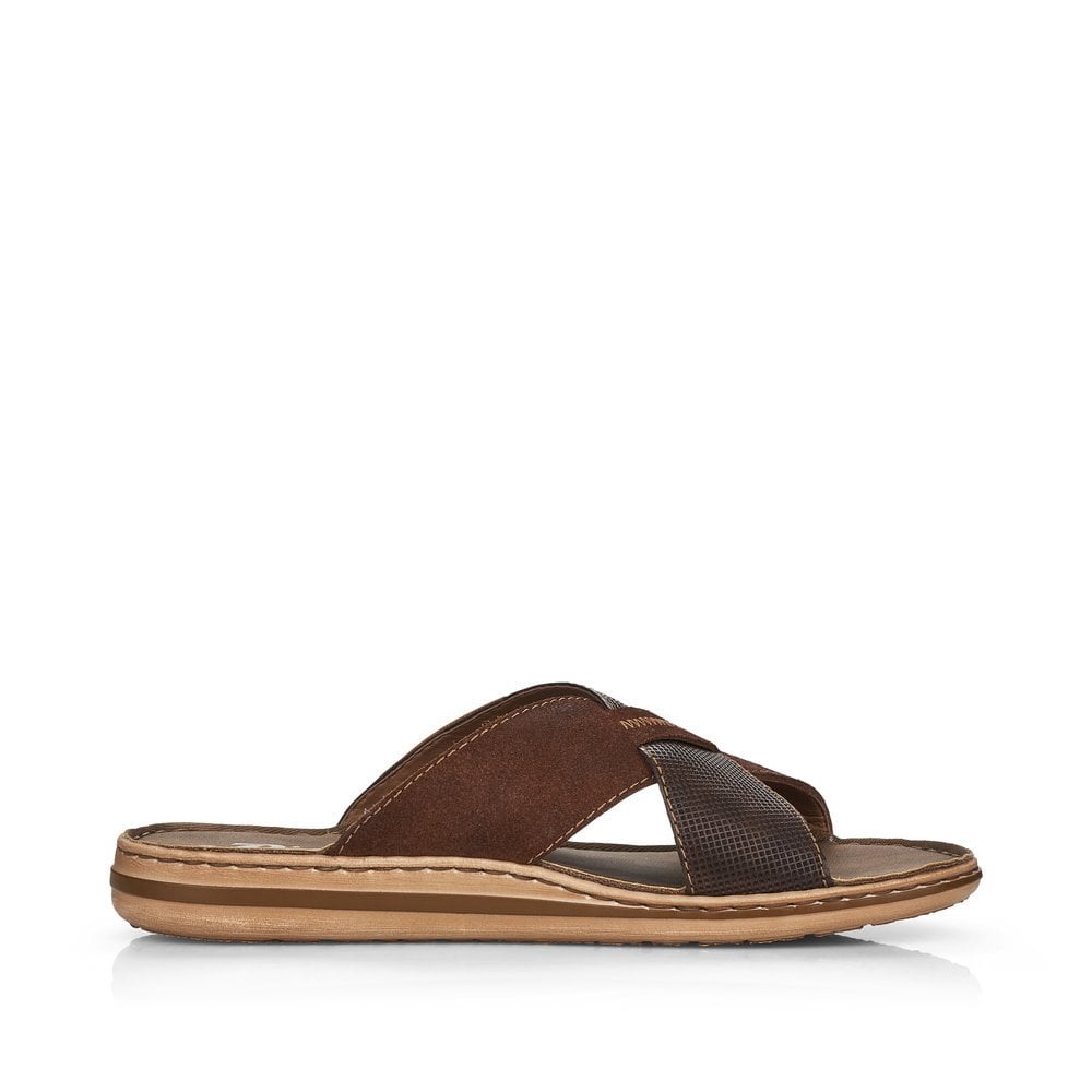 Men's Rieker 21063-20 Slippers Brown | USA-122942