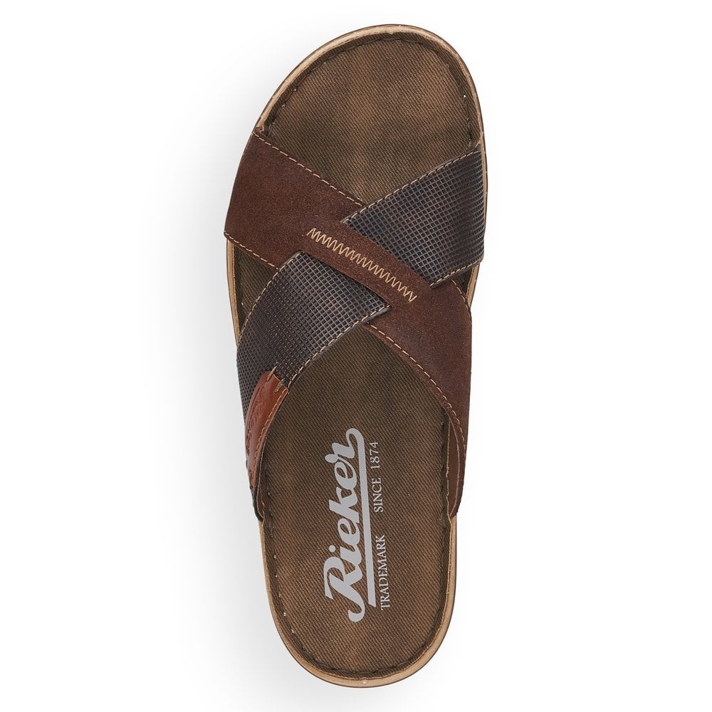 Men's Rieker 21063-20 Slippers Brown | USA-122942