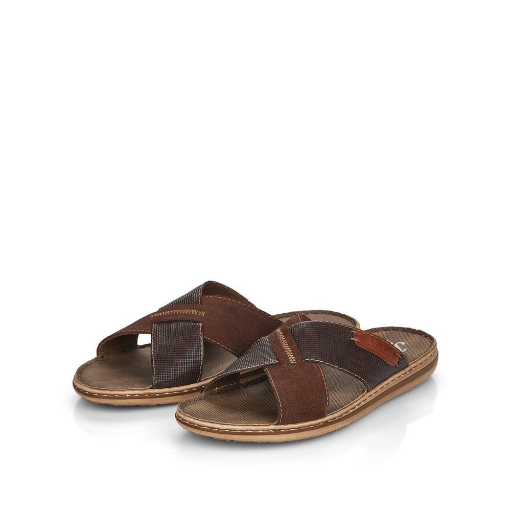 Men's Rieker 21063-20 Slippers Brown | USA-122942