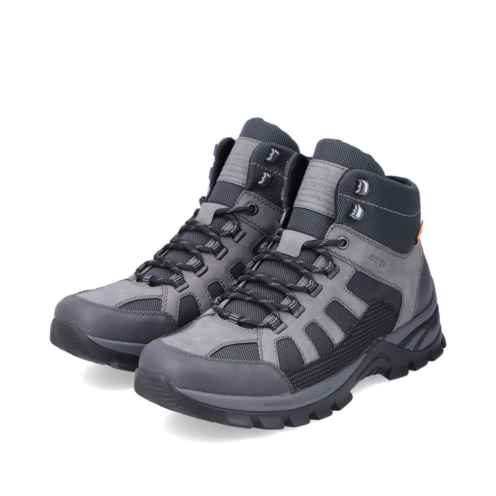 Men's Rieker B6832-45 Lace Up Boots Grey | USA-147055