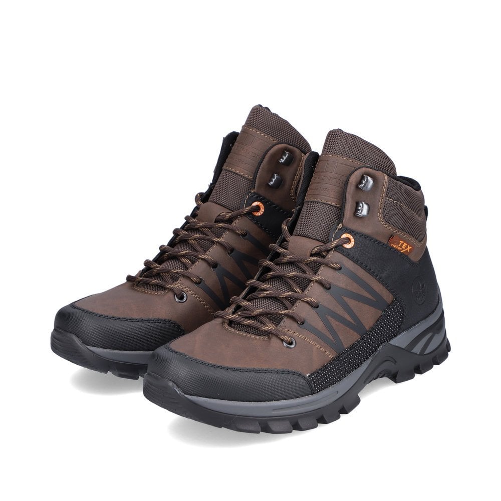 Men's Rieker B6844-25 Lace Up Boots Brown | USA-503158