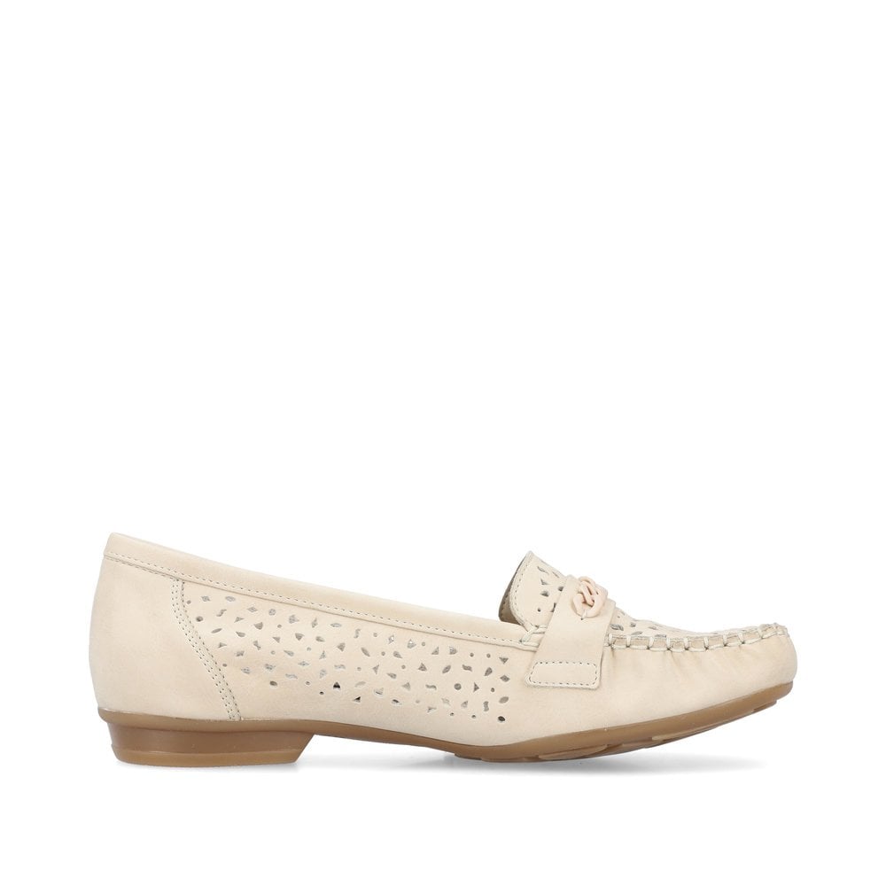 Women's Rieker 40068-60 Slip On Shoes Beige | USA-888071