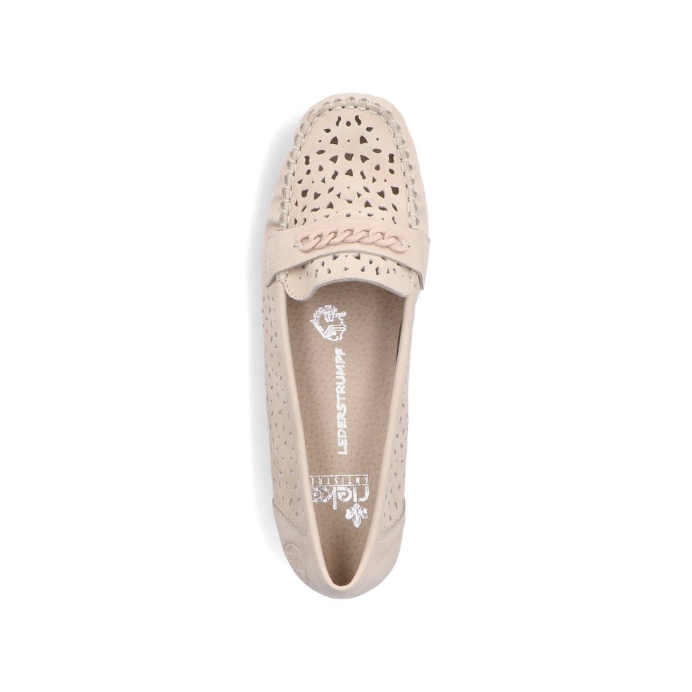 Women's Rieker 40068-60 Slip On Shoes Beige | USA-888071