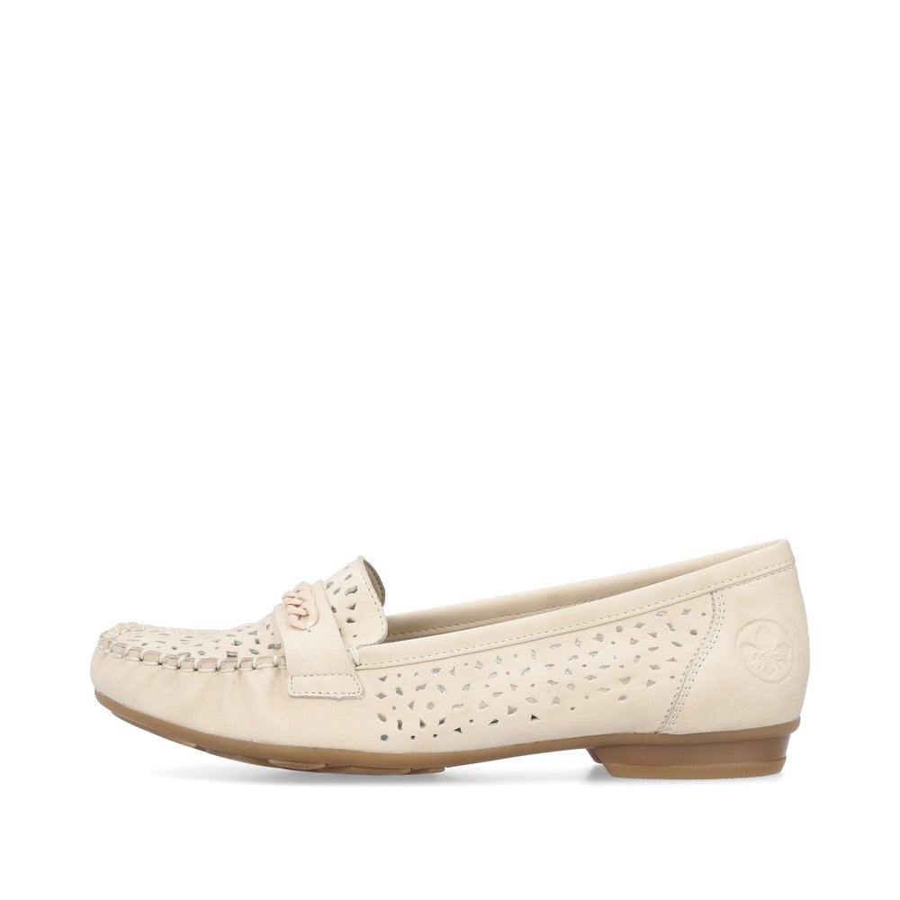 Women's Rieker 40068-60 Slip On Shoes Beige | USA-888071