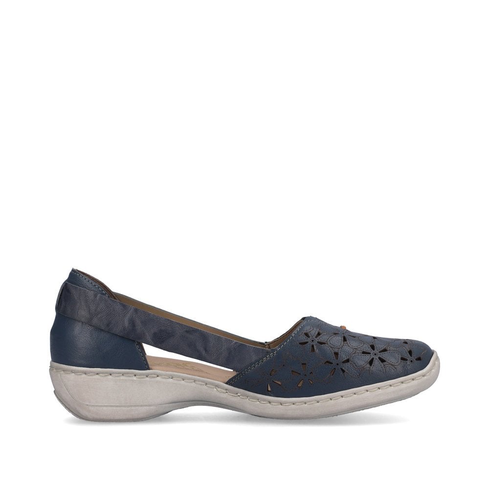 Women's Rieker 41356-12 Slip On Shoes Blue | USA-437375