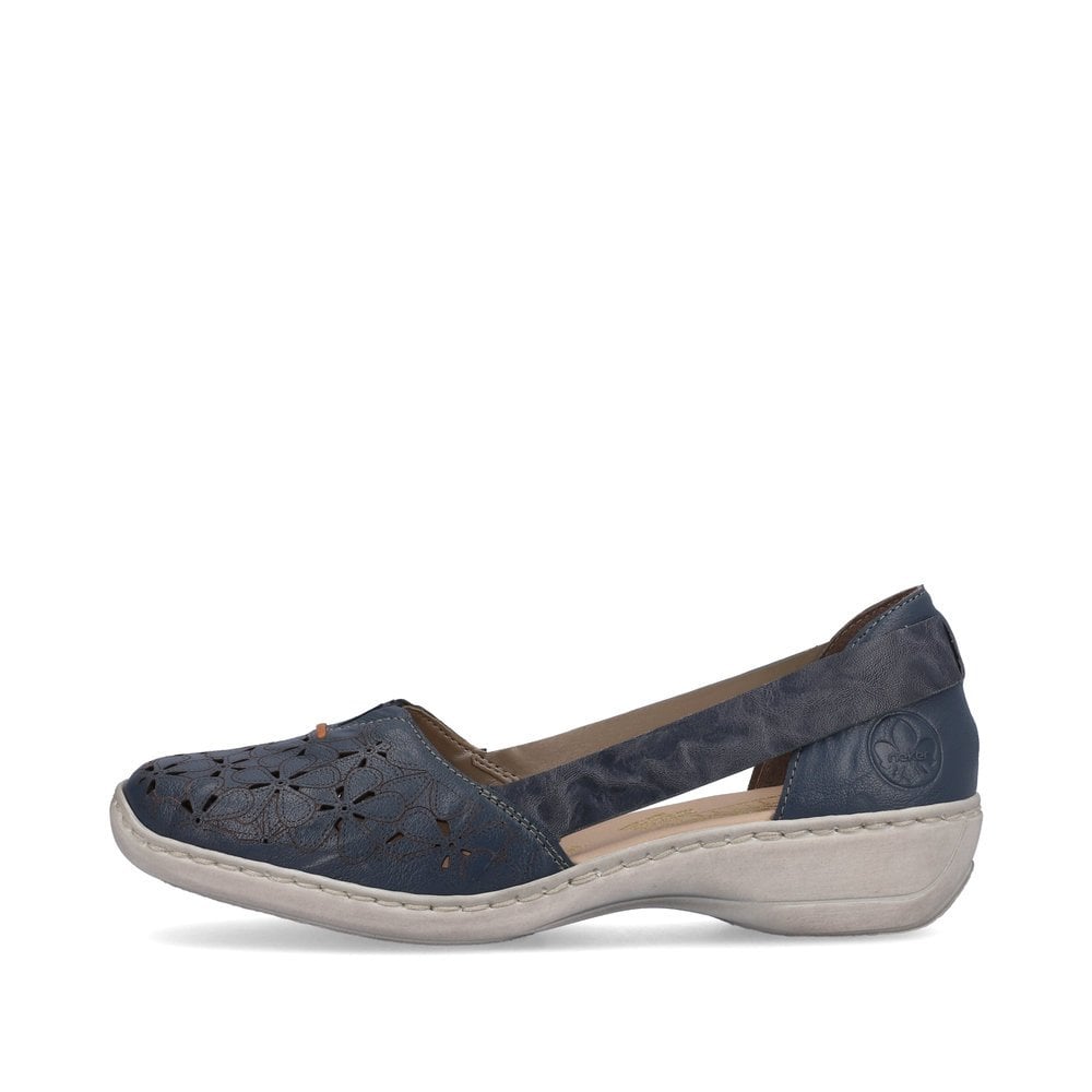 Women's Rieker 41356-12 Slip On Shoes Blue | USA-437375