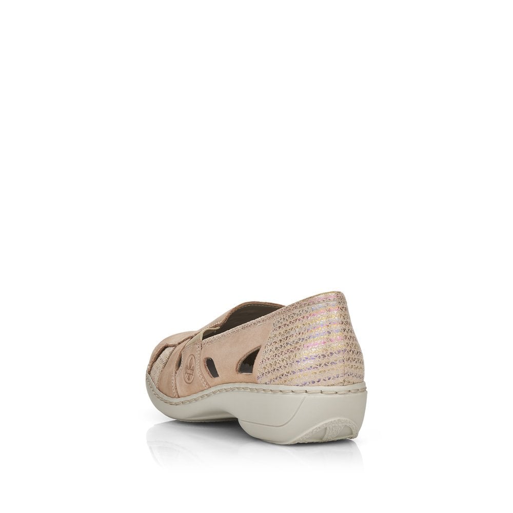 Women's Rieker 41385-60 Slip On Shoes Beige | USA-104987