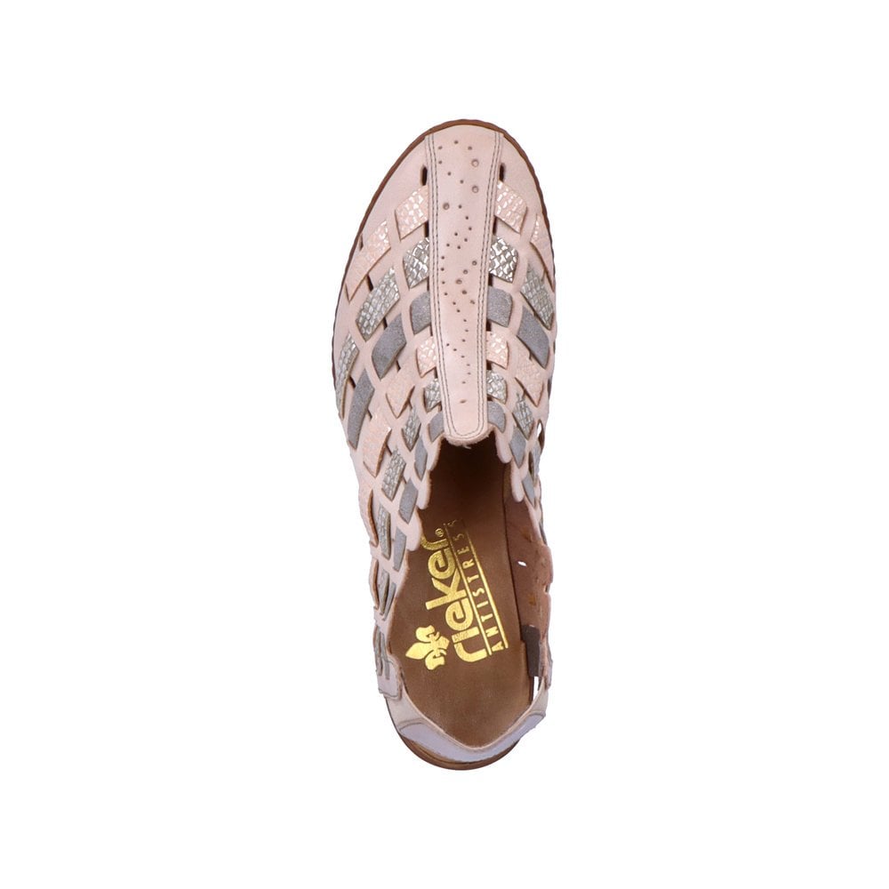 Women's Rieker 46778-64 Slip On Shoes Beige | USA-034069