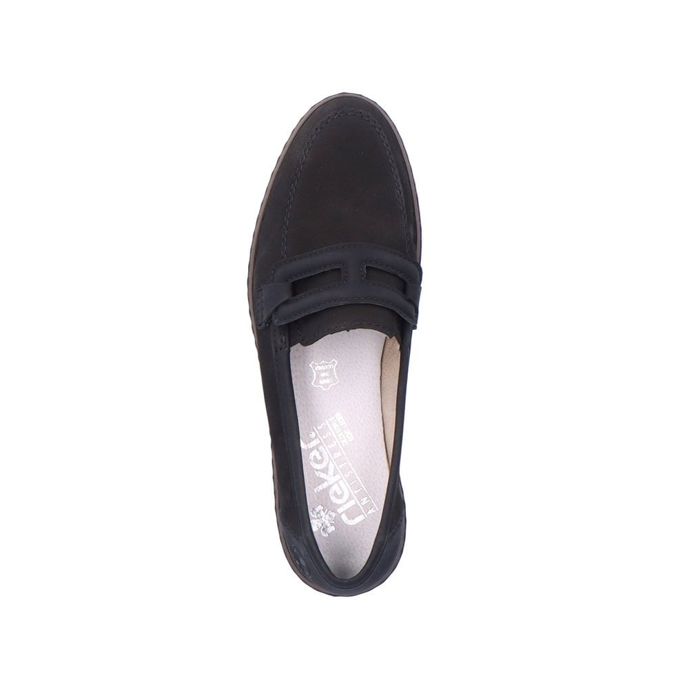 Women's Rieker 51864-00 Slip On Shoes Black | USA-003296