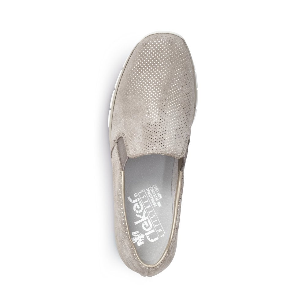 Women's Rieker 53766-41 Slip On Shoes Grey | USA-469827