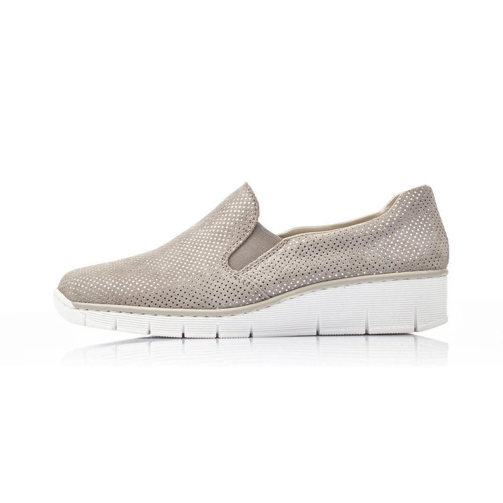 Women's Rieker 53766-41 Slip On Shoes Grey | USA-469827