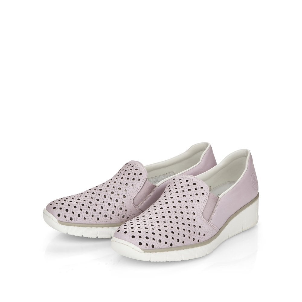 Women's Rieker 53791-30 Slip On Shoes Rose | USA-637528