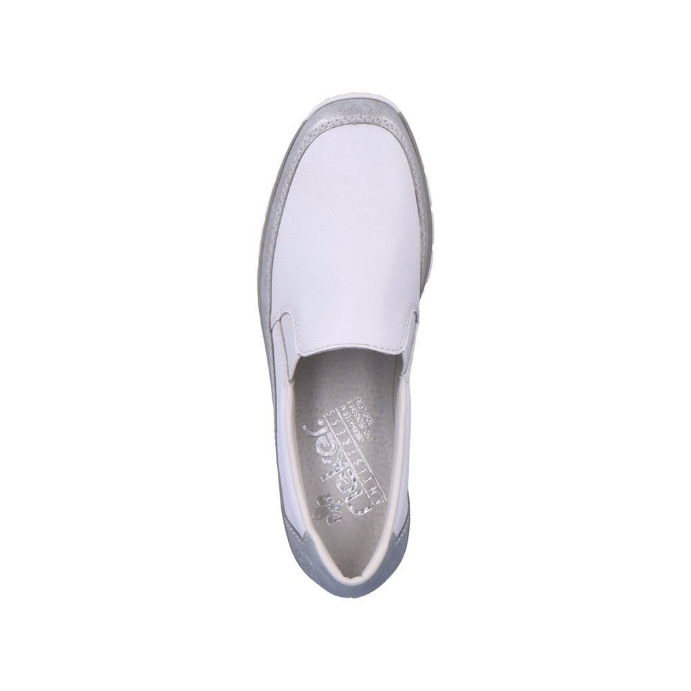 Women's Rieker 53796-80 Slip On Shoes White | USA-009408