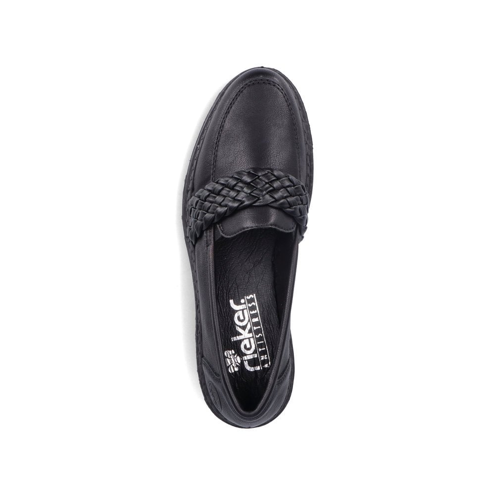 Women's Rieker 54850-00 Slip On Shoes Black | USA-360197