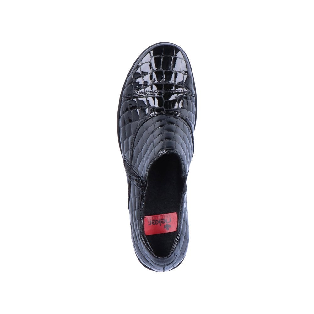 Women's Rieker 57173-02 Slip On Shoes Black | USA-449125