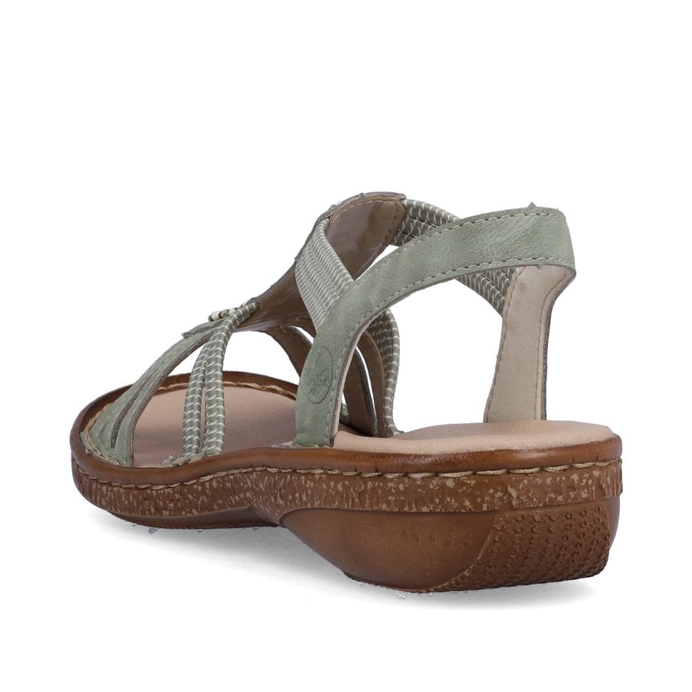 Women's Rieker 62855-52 Walking Sandals Green | USA-748402