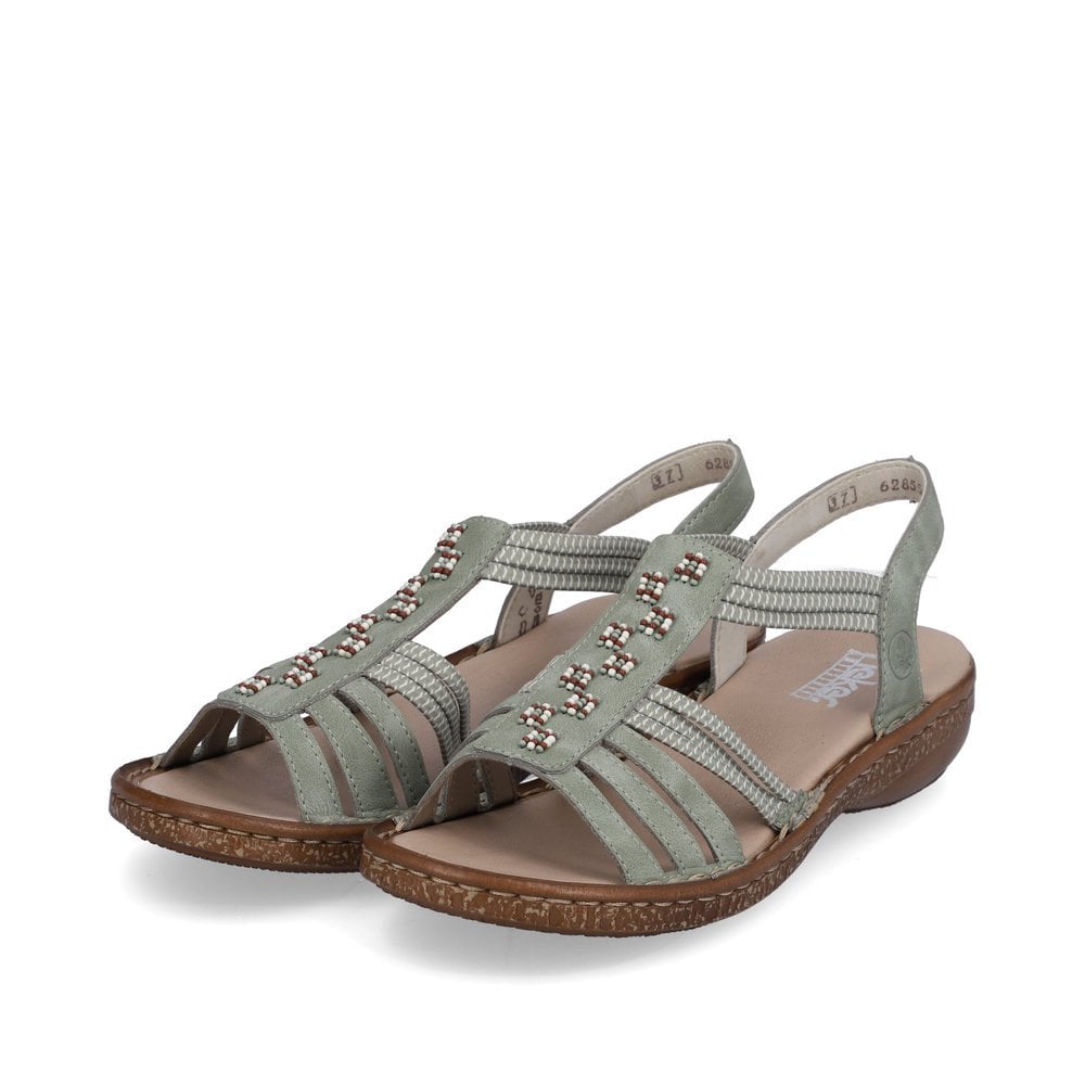 Women's Rieker 62855-52 Walking Sandals Green | USA-748402