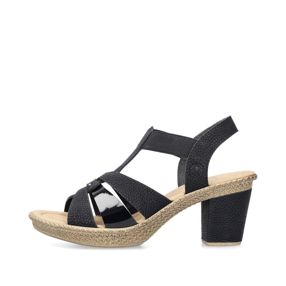 Women's Rieker 665K3-00 Sandals Black | USA-489316