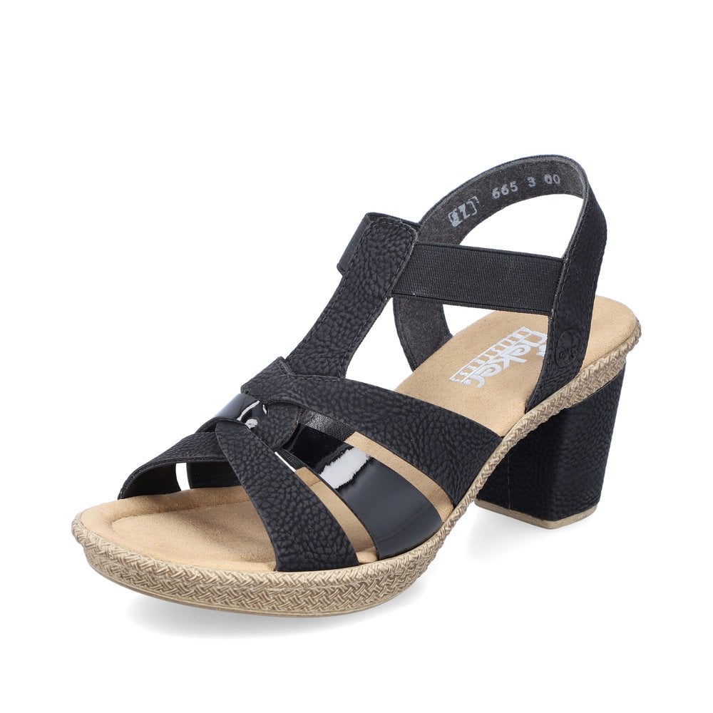 Women\'s Rieker 665K3-00 Sandals Black | USA-489316