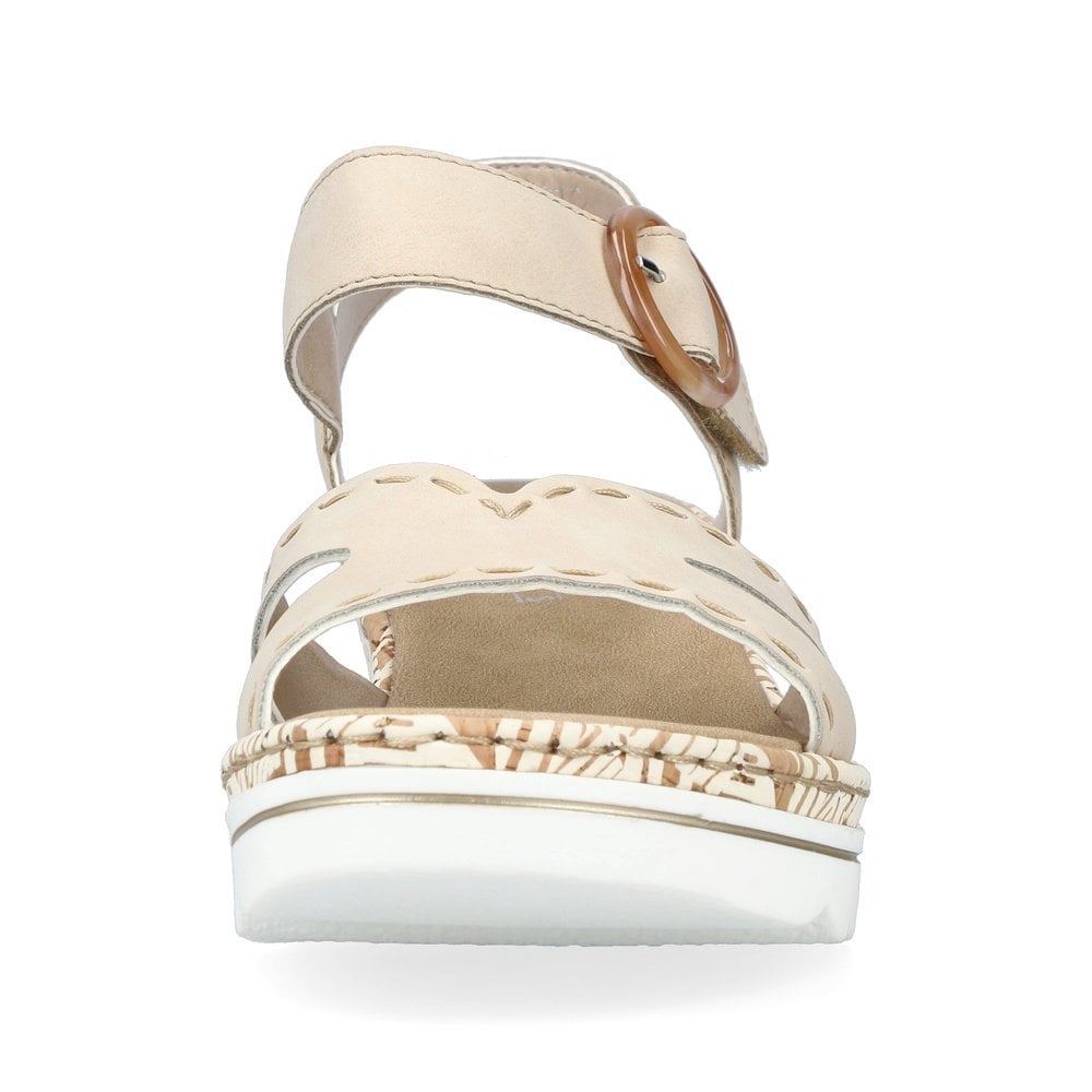 Women's Rieker 67173-60 Wedge Sandals Beige | USA-692432