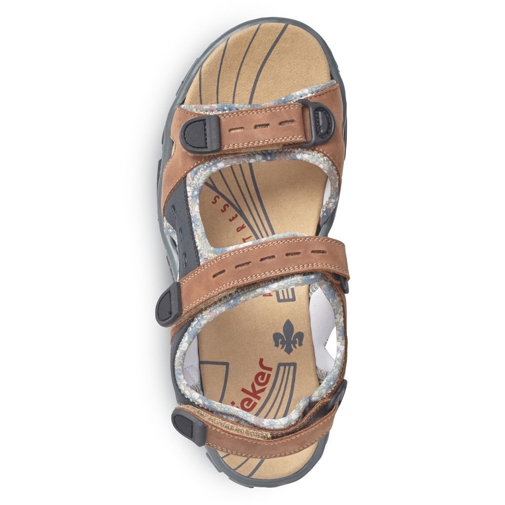 Women's Rieker 68872-25 Walking Sandals Brown | USA-860056