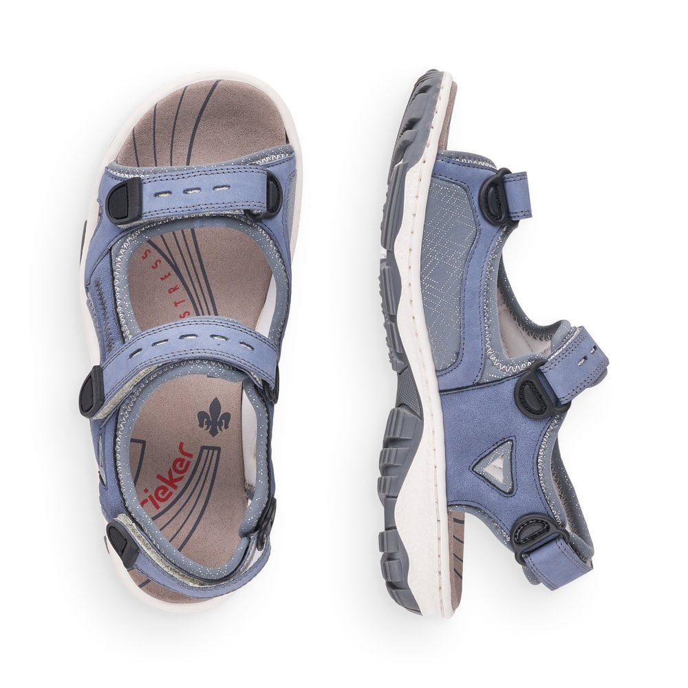 Women's Rieker 68874-14 Walking Sandals Blue | USA-381800