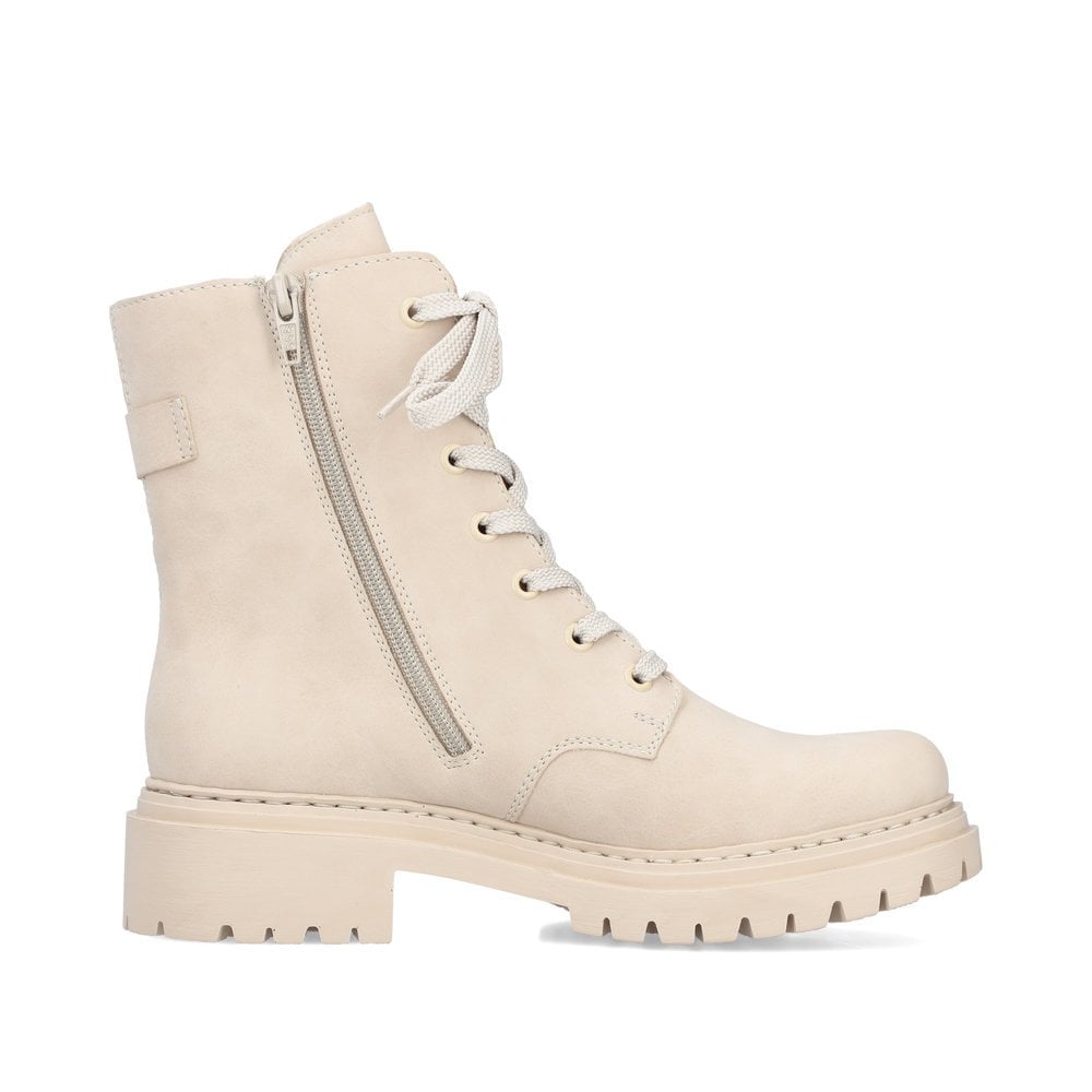 Women's Rieker 72631-63 Lace Up Boots Beige | USA-864084