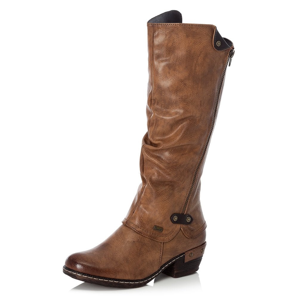 Women's Rieker 93655-26 Long Boots Brown | USA-643661