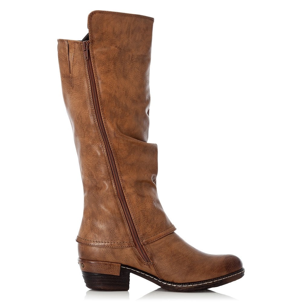 Women's Rieker 93655-26 Long Boots Brown | USA-643661