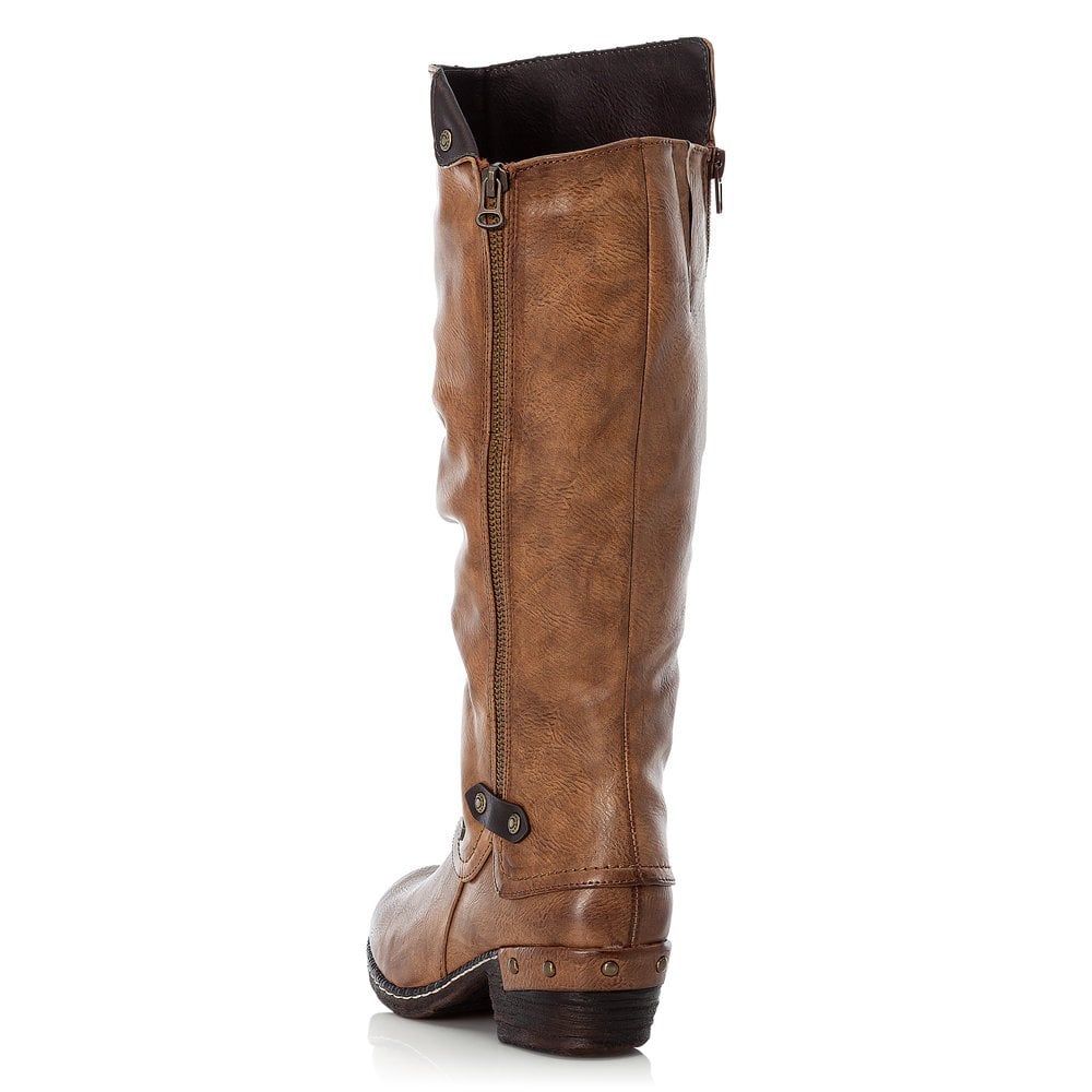 Women's Rieker 93655-26 Long Boots Brown | USA-643661