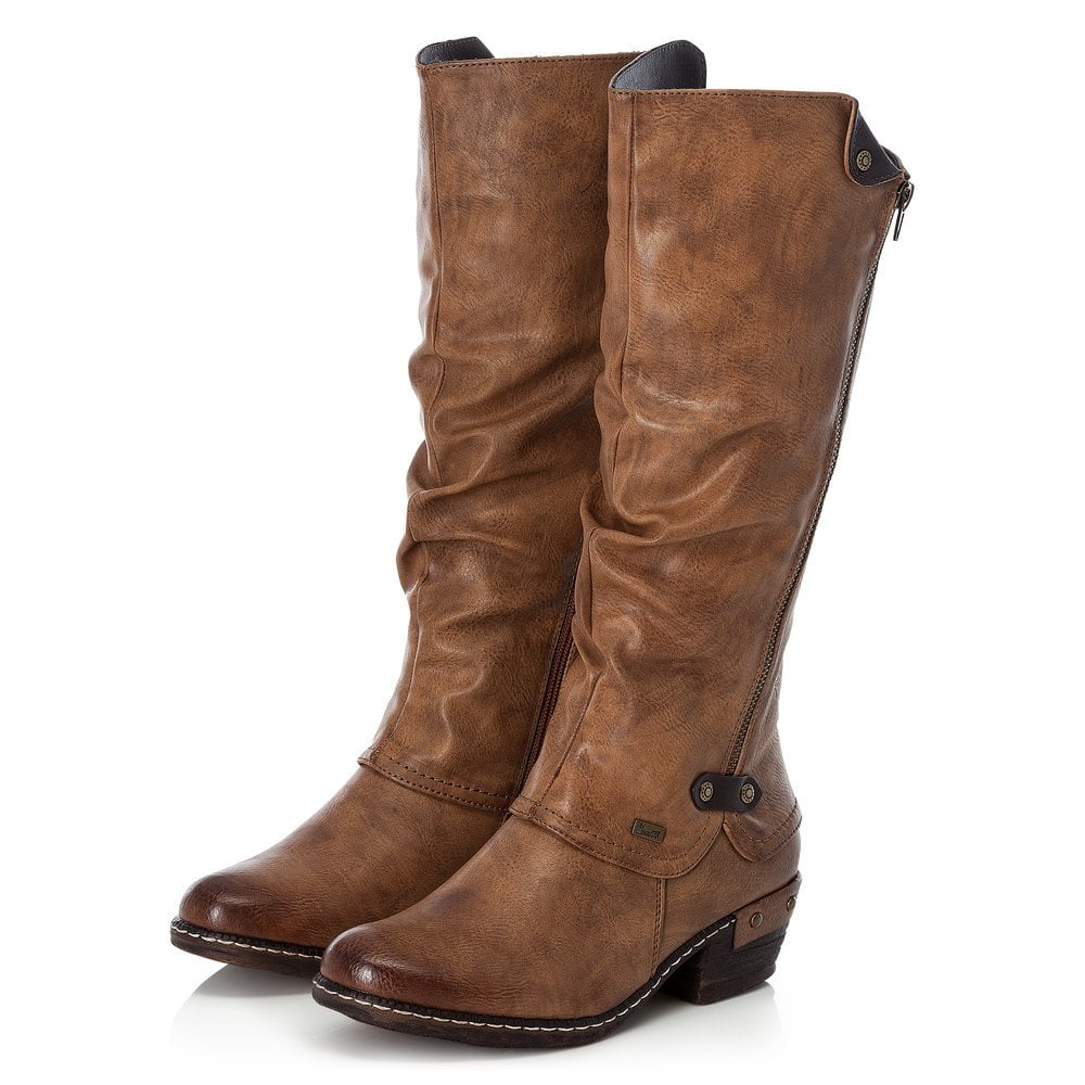 Women's Rieker 93655-26 Long Boots Brown | USA-643661