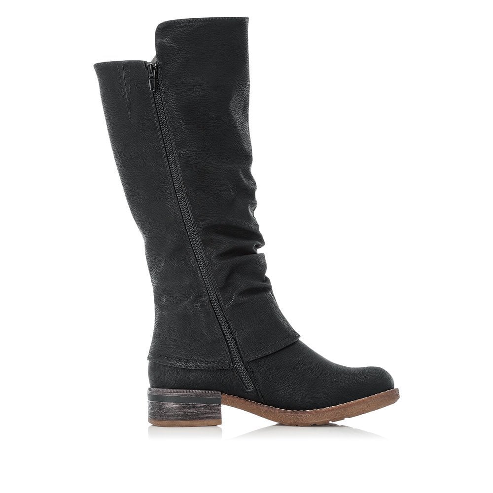 Women's Rieker 94652-00 Long Boots Black | USA-899121