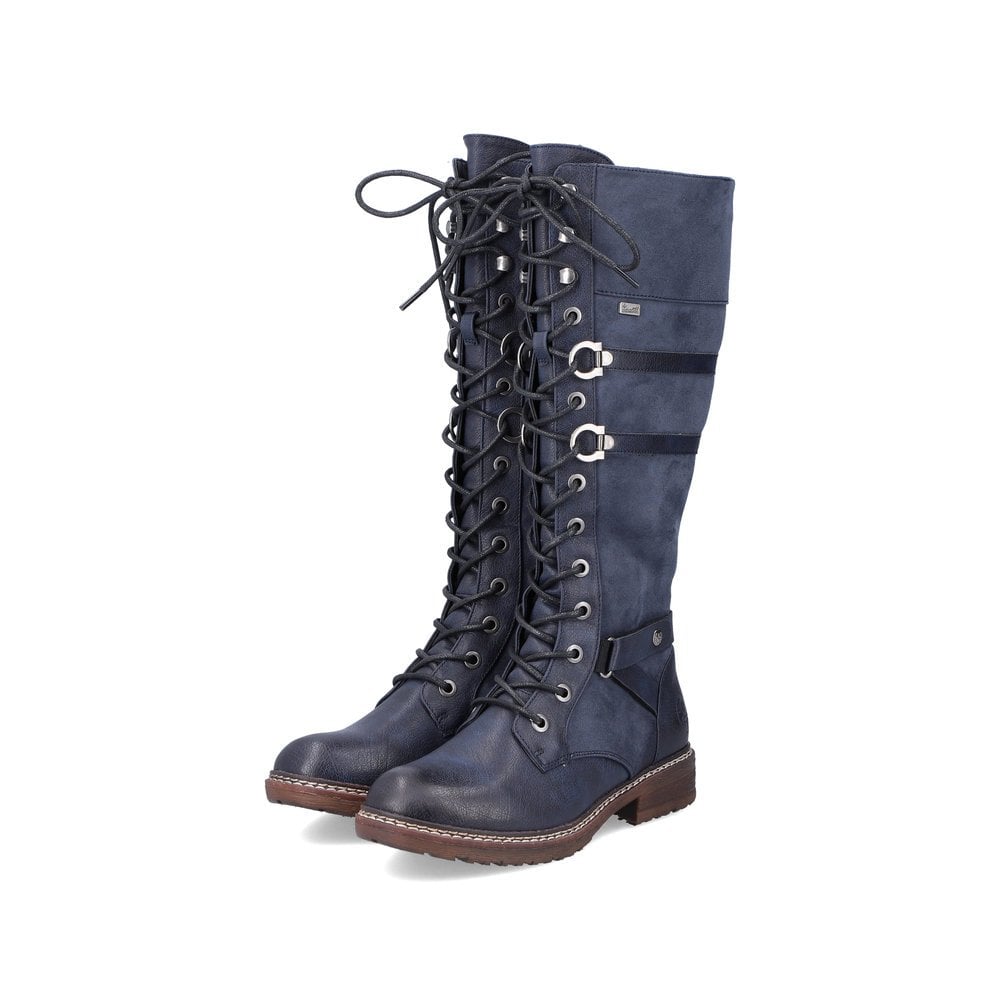 Women's Rieker 94732-14 Long Boots Blue | USA-874679