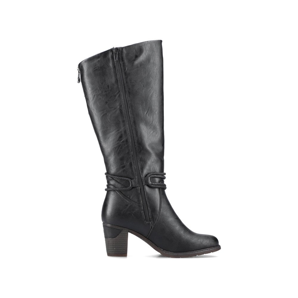 Women's Rieker 96059-00 Long Boots Black | USA-801249