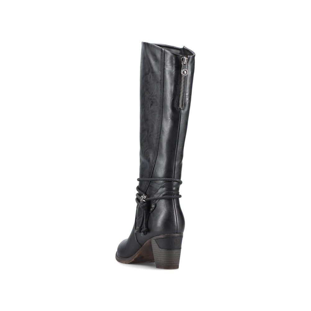 Women's Rieker 96059-00 Long Boots Black | USA-801249