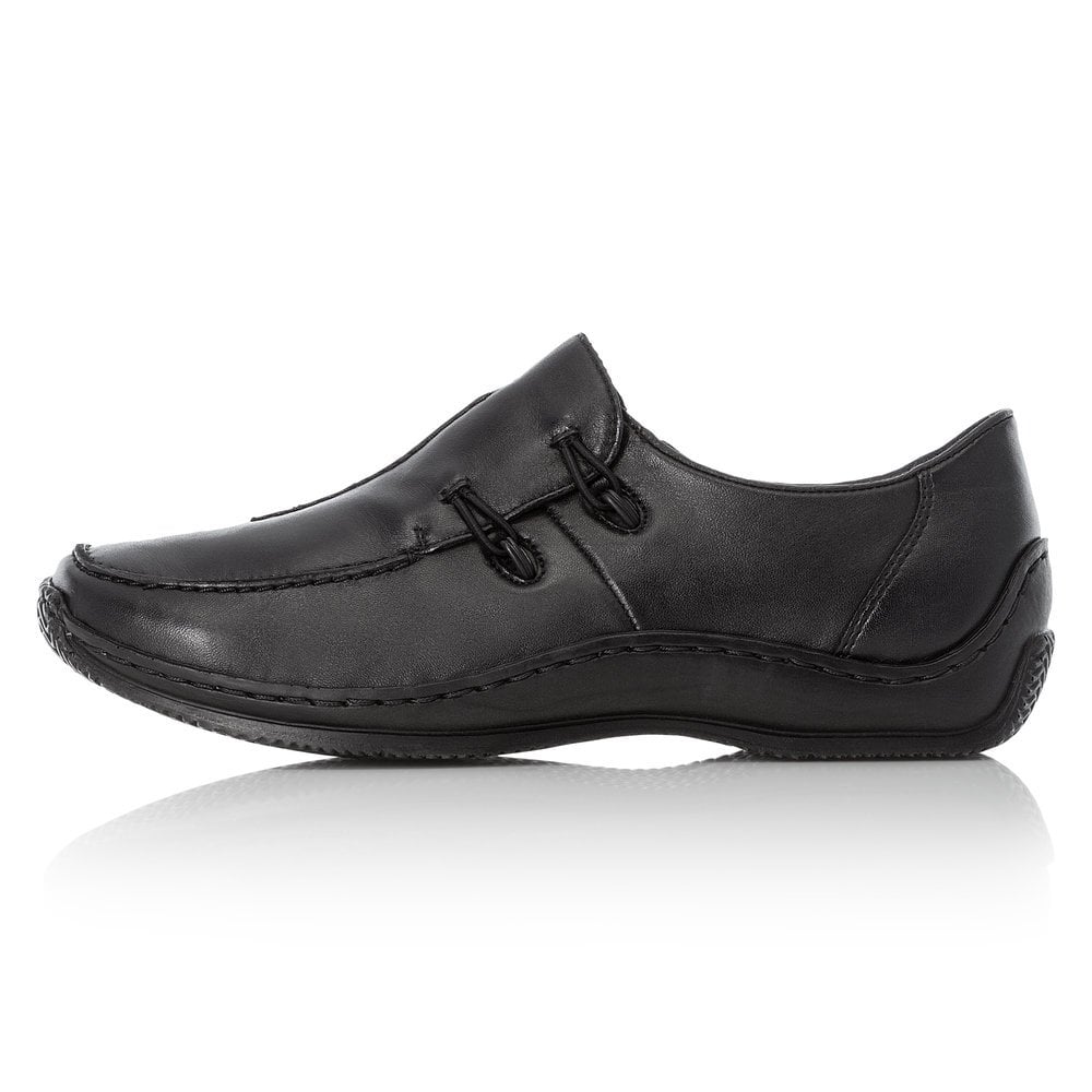 Women's Rieker L1751-00 Slip On Shoes Black | USA-594089