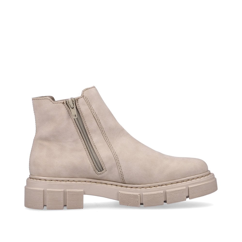 Women's Rieker M3854-62 Chelsea Boots Beige | USA-373584