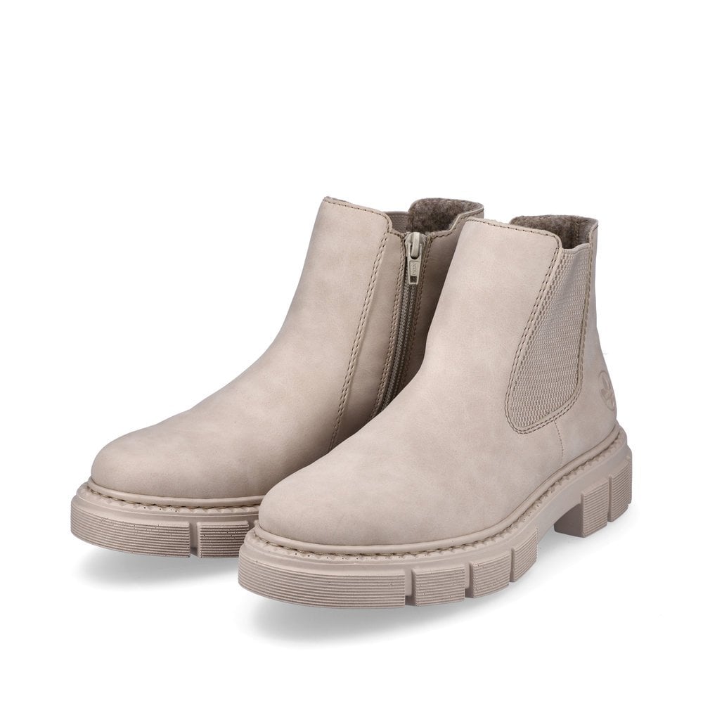 Women's Rieker M3854-62 Chelsea Boots Beige | USA-373584