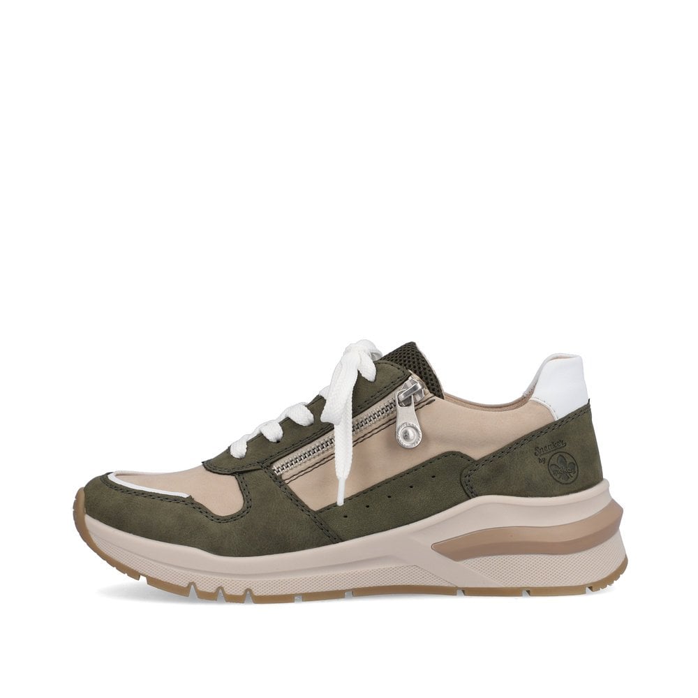 Women's Rieker M6615-54 Sneakers Green | USA-181088