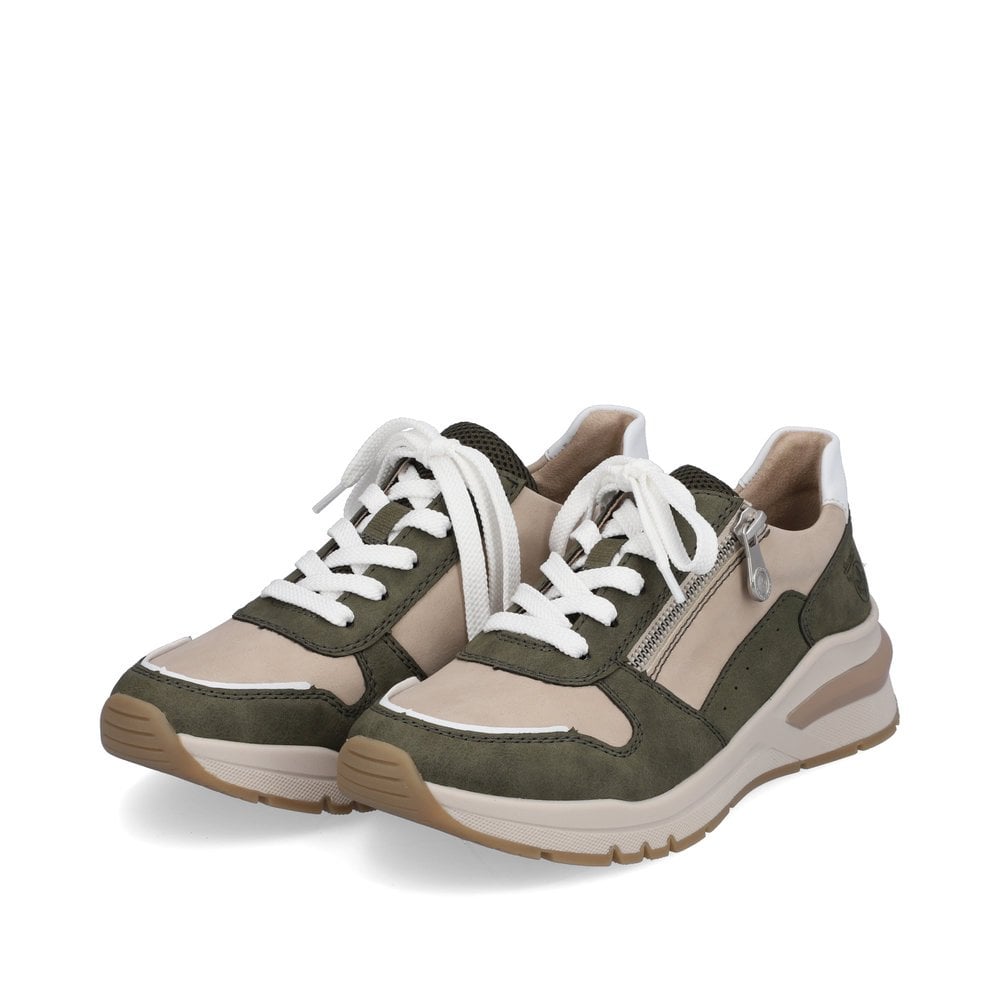 Women's Rieker M6615-54 Sneakers Green | USA-181088