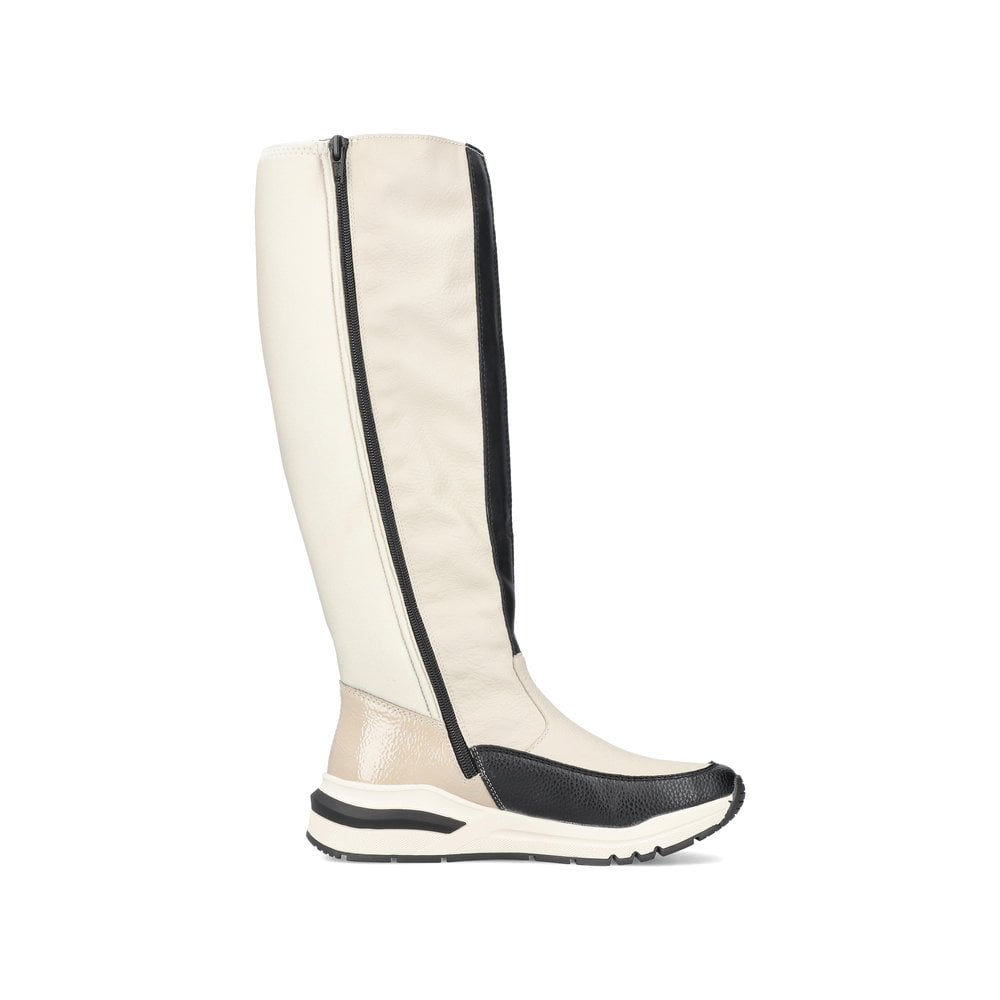 Women's Rieker M6690-60 Long Boots Beige | USA-463227