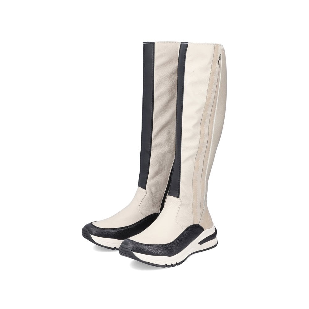 Women's Rieker M6690-60 Long Boots Beige | USA-463227