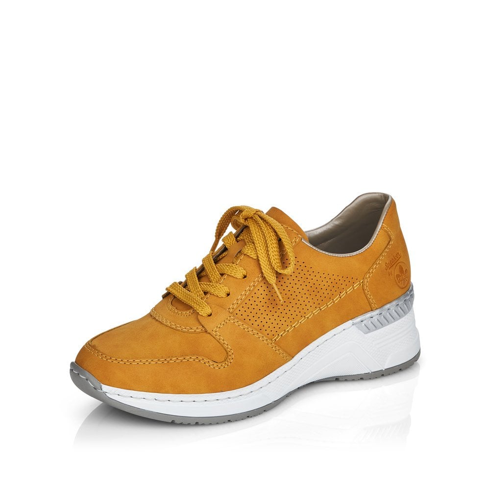 Women\'s Rieker N4317-68 Sneakers Yellow | USA-602777