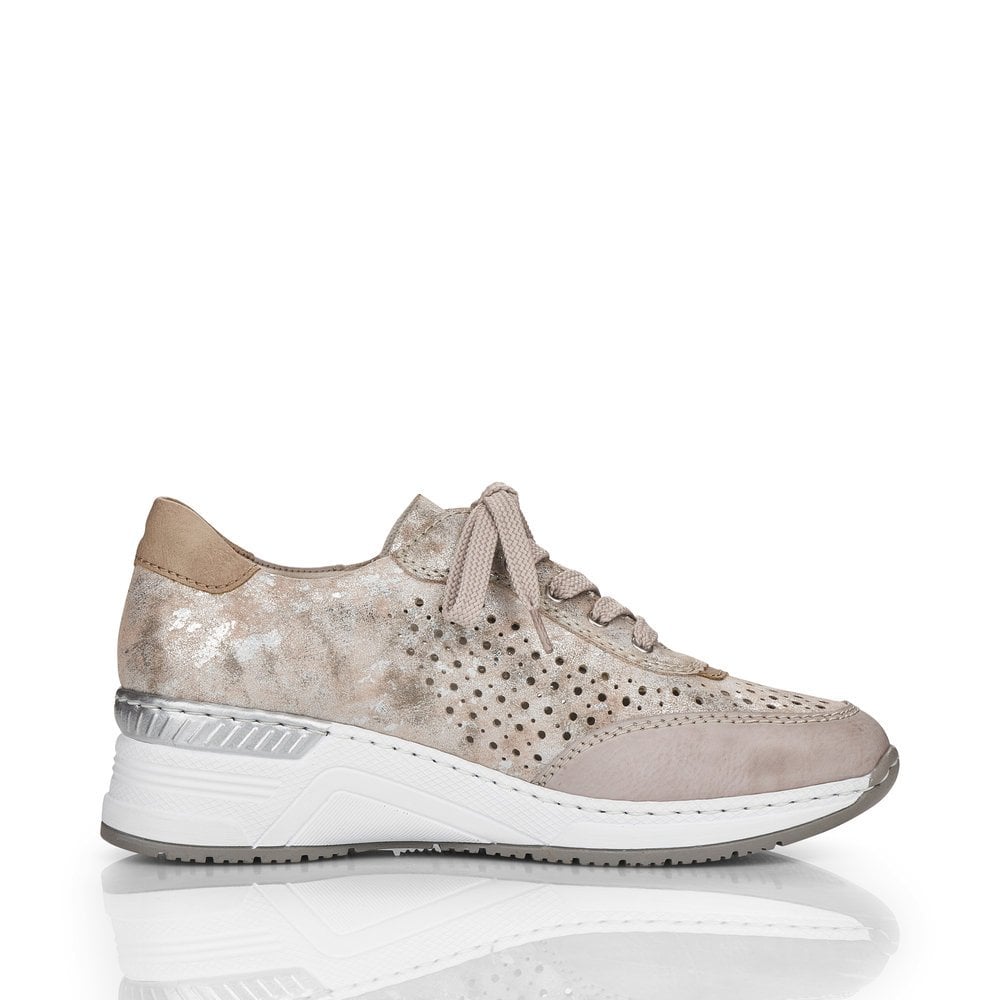 Women's Rieker N4341-60 Sneakers Beige | USA-563692